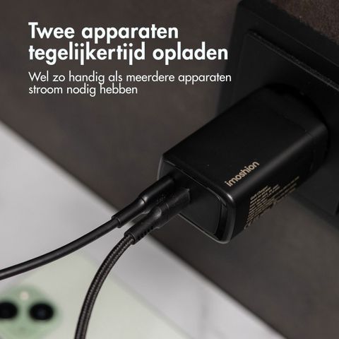imoshion Wall Charger 35 Watt | Met 2 USB-C poorten - Zwart