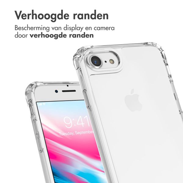 imoshion Backcover met koord + armband iPhone SE (2022 / 2020) / 8 / 7 - Parels Hartjes