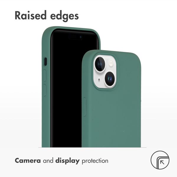 Accezz Liquid Silicone Back Cover Apple iPhone 15 - Dark Green