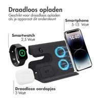 imoshion 3-in-1 Opvouwbare draadloze oplader Apple - iPhone / AirPods / Apple Watch - Grijs