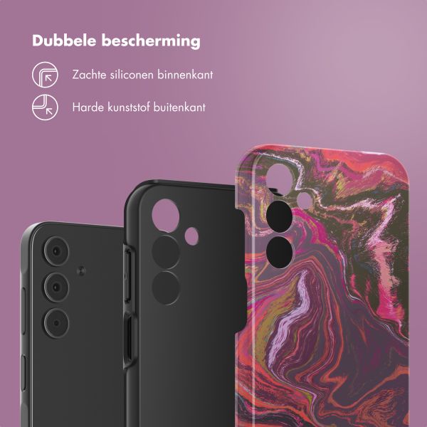 Selencia Vivid Tough Backcover Samsung Galaxy A15 (5G/4G) - Marble Purple