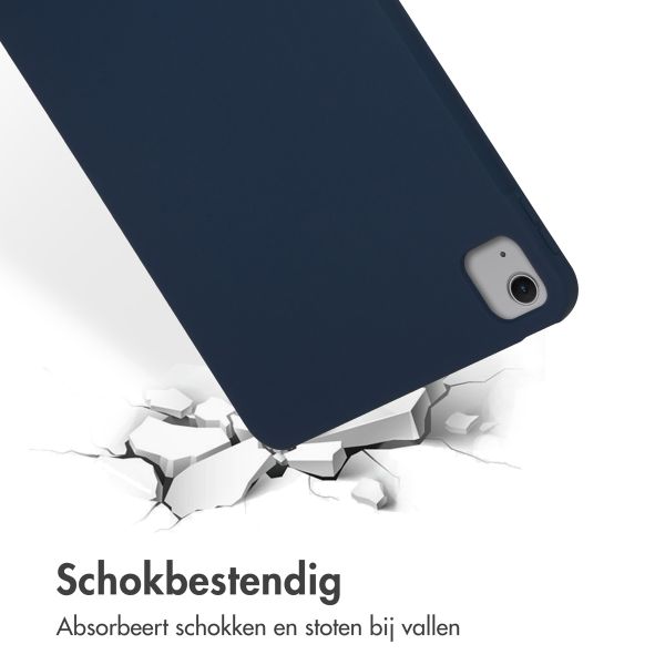 Accezz Liquid Silicone Backcover met penhouder Apple iPad Air 13 inch (2025) M3 / (2024) M2 - Donkerblauw