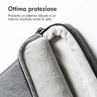 imoshion Laptop hoes 13-14 inch - Laptopsleeve met handvat - Geschikt voor laptops van 13-14 inch - Grijs