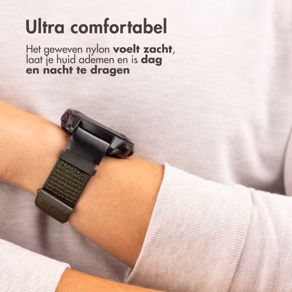imoshion QuickFit® Nylon bandje Garmin Watch | 22 mm aansluiting - Groen