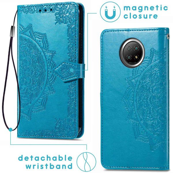 imoshion Mandala Bookcase Xiaomi Redmi Note 9T (5G) - Turquoise