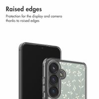 imoshion Design hoesje Samsung Galaxy S24 FE - Smoke Green Flowers