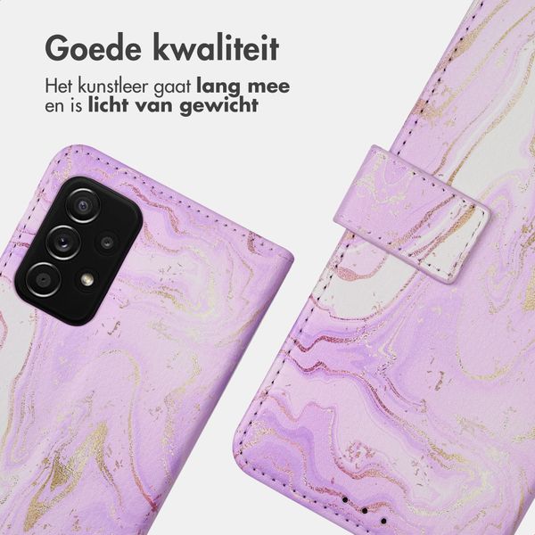 imoshion Design Bookcase Samsung Galaxy A52(s) (5G/4G) - Purple Marble