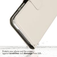 Selencia Genuine Leather Book Case Apple iPhone 16 - Greige