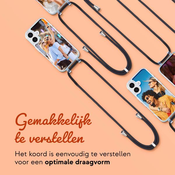 Ontwerp je eigen MagSafe Backcover met afneembaar koord Apple iPhone 16 - Transparant