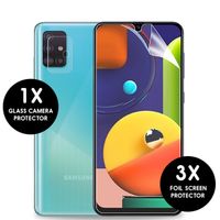 imoshion Screenprotector Folie 3 Pack + Camera Protector Glas Samsung Galaxy A51