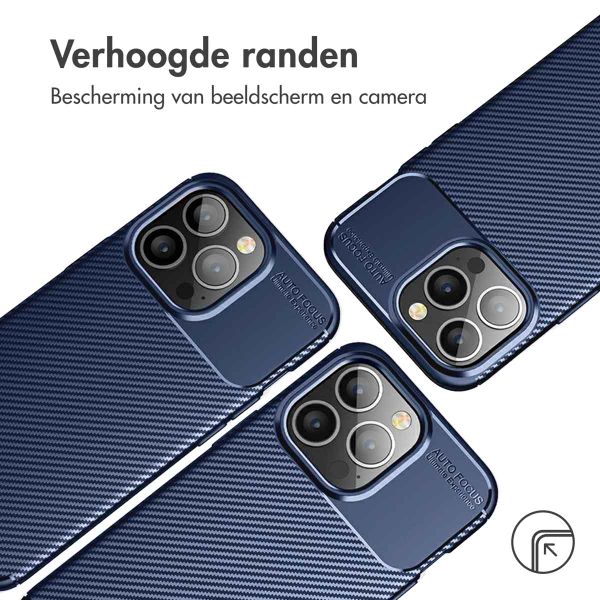 imoshion Carbon Softcase Backcover iPhone 13 Pro - Blauw