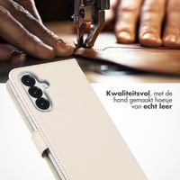 Selencia Echt Leren Bookcase Samsung Galaxy A36 / A56 - Greige