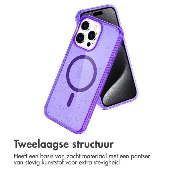 imoshion Sparkle Backcover met MagSafe Apple iPhone 15 Pro - Glitter Paars