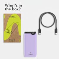 imoshion Power bank 20,000 mAh - 22.5W Fast charger - USB-C / USB-A - Lilac