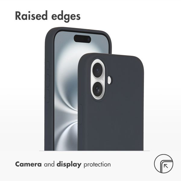 Accezz Liquid Silicone Back Cover with MagSafe Apple iPhone 16 Plus - Dark Blue