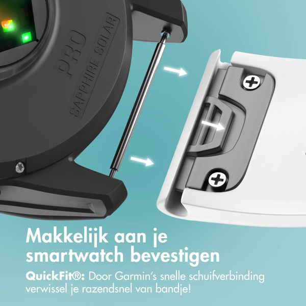 imoshion QuickFit® Siliconen bandje  - Garmin 26 mm aansluiting - Wit