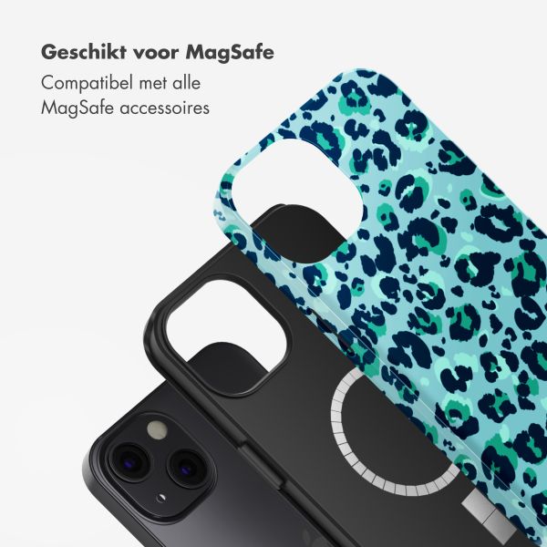 Selencia Vivid Tough Backcover met MagSafe iPhone 13 - Wild Spots Light Blue