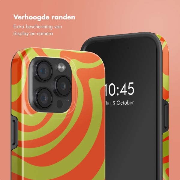 Selencia Vivid Backcover met MagSafe Apple iPhone 15 Pro - Wavy Swirl Orange Fern