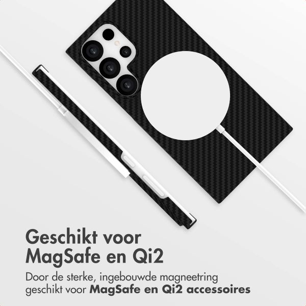 Accezz MagSafe Kevlar Backcover Samsung Galaxy S24 Ultra - Zwart