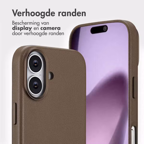 Accezz Leather Bookcase 2-in-1 met MagSafe Apple iPhone 17 - Coffee Brown