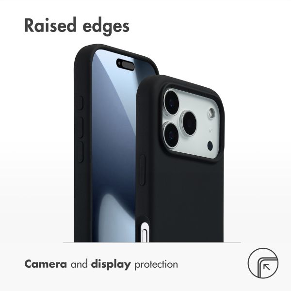 Accezz Liquid Silicone Back Cover with MagSafe Apple iPhone 17 Pro - Black