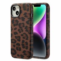 Selencia Sabi Backcover Panterprint met MagSafe Apple iPhone 14 - Mocha Brown