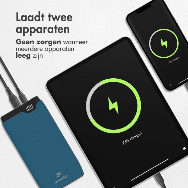 imoshion Powerbank - 10.000 mAh - Quick Charge en Power Delivery - Blauw