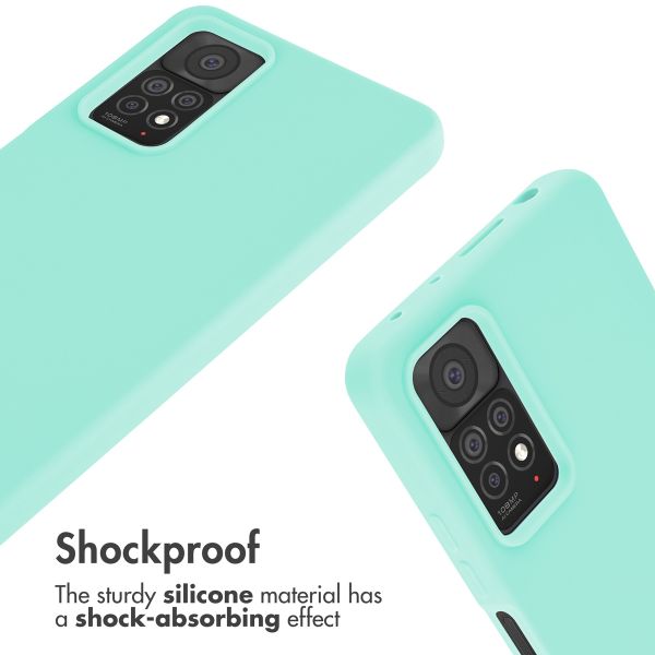 imoshion Siliconen hoesje met koord Xiaomi Redmi Note 11 Pro - Mintgroen