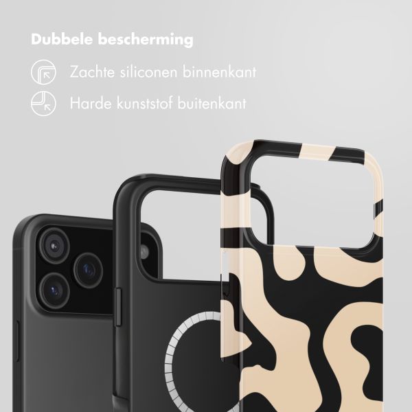 Selencia Vivid Backcover met MagSafe Apple iPhone 18 Pro Max / 17 Pro Max - Art Wave Black