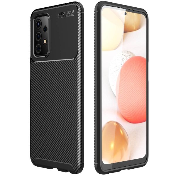 imoshion Carbon Softcase Backcover Samsung Galaxy A52(s) (5G/4G) - Zwart