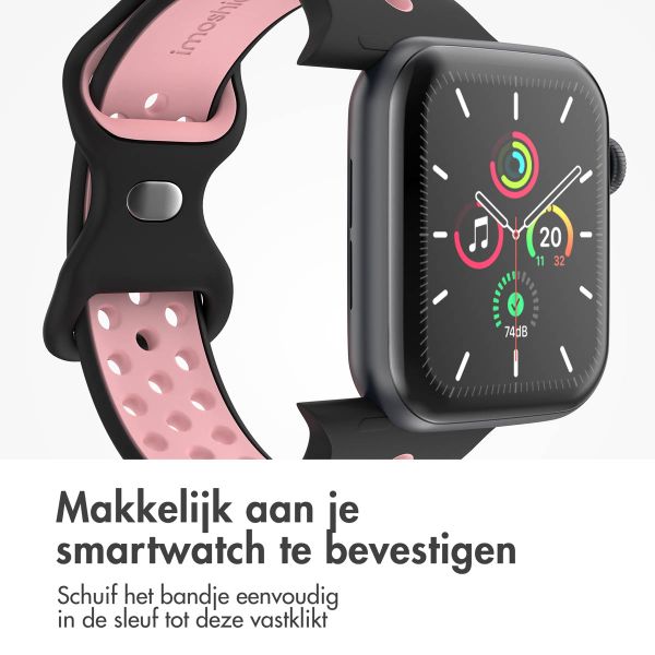 imoshion Sport⁺ bandje Apple Watch Series 1 t/m 11 / SE / Ultra (44/45/46/49 mm) - Maat M/L - Black Pink