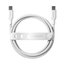 Empower by PanzerGlass Racing USB-C naar USB-C Oplaadkabel - 60W - 1,2 meter - Silver White