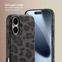 Selencia Sabi Backcover Panterprint met MagSafe Apple iPhone 17 - Midnight Black