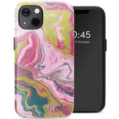 Selencia Vivid Backcover met MagSafe iPhone 13 - Marble Pink