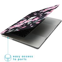 imoshion Design Laptop Cover voor de MacBook Pro 16 inch (2021 / 2023 M3 chip / 2024 M4 chip) - A2485 / A2780 / A2991 / A3186 / A3403 - Blossom Watercolor Black