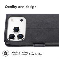 imoshion Luxury Wallet Case Apple iPhone 18 Pro Max / 17 Pro Max - Black