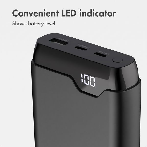 imoshion Powerbank 27,000 mAh - Quick Charge and Power Delivery - Black