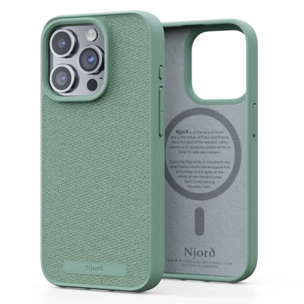 Njorð Collections Fabric MagSafe Case iPhone 15 Pro - Turquoise