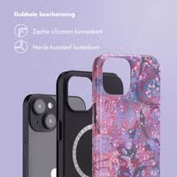 Selencia Vivid Backcover met MagSafe Apple iPhone 14 - Fresh Paint Flower Orange