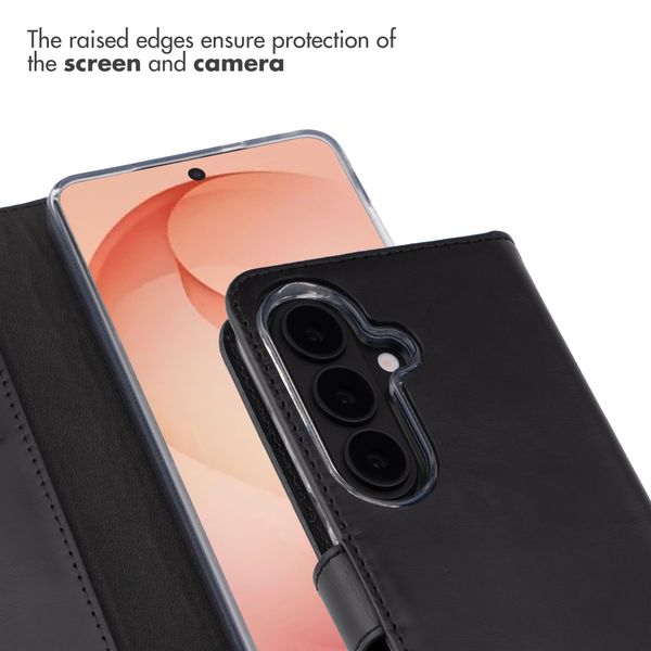 Selencia Genuine Leather Book Case Samsung Galaxy S26 Plus - Black