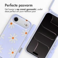 imoshion Siliconen design hoesje met koord Apple iPhone Air - Lila Flower Distance