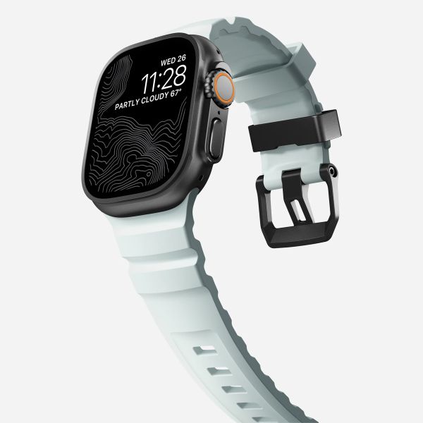 Nomad Rocky Point Band Apple Watch | 44/45/46/49 mm - Icy Blue Glow/Black