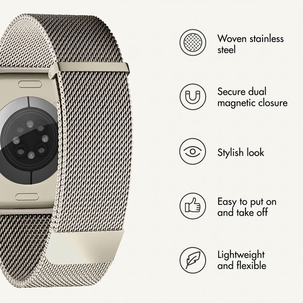 imoshion Milanese Magnetic Band Apple Watch | 44/45/46/49 mm - Starlight