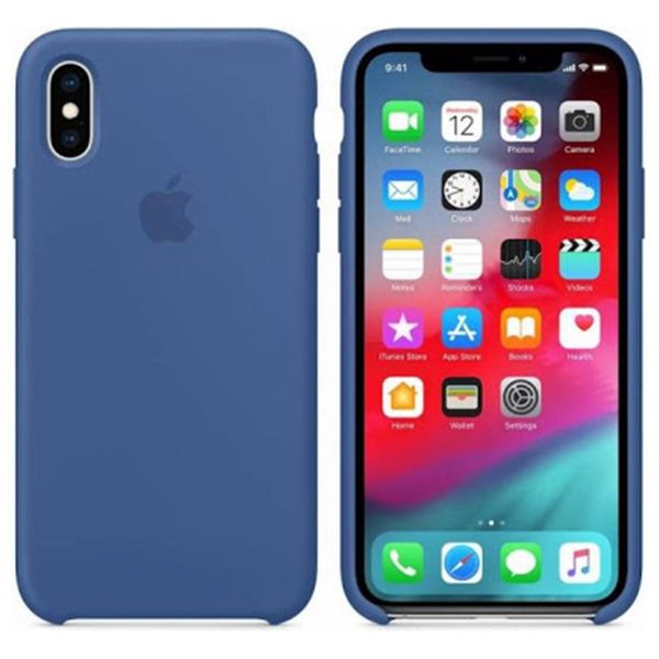 Apple Silicone Backcover iPhone Xs / X - Delft Blue