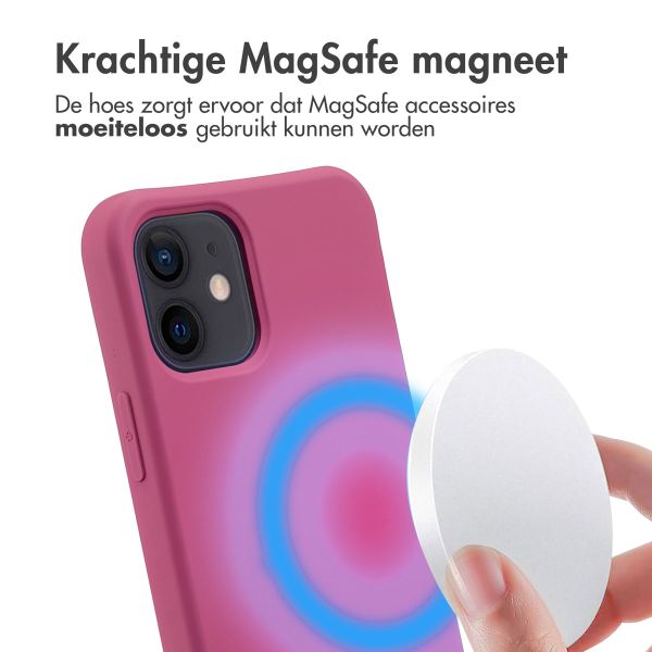 imoshion Color Backcover met afneembaar koord MagSafe Apple iPhone 12 (Pro) - Raspberry