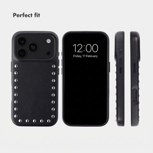 Selencia Studs Case with MagSafe Apple iPhone 18 Pro / 17 Pro - Velvet Black