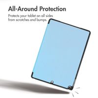 imoshion Trifold Book Case Apple iPad 9 (2021) 10.2 inch / iPad 8 (2020) 10.2 inch / iPad 7 (2019) 10.2 inch - Light Blue