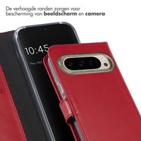 Selencia Echt Leren Bookcase Google Pixel 9 / 9 Pro - Rood