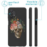 imoshion Design hoesje Samsung Galaxy A32 (5G) - Doodshoofd - Multicolor