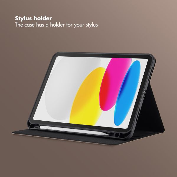Selencia Riva Bookcase Apple iPad 11 (2025) 11 inch A16 / iPad 10 (2022) 10.9 inch - Mocha Brown
